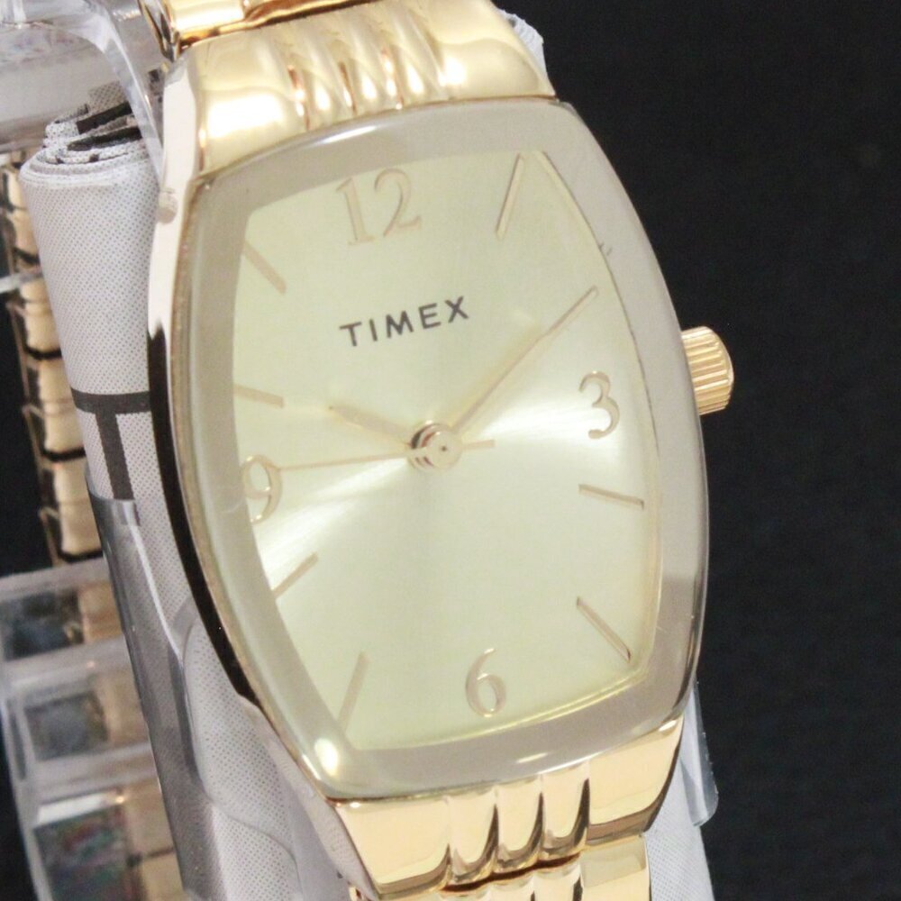 Timex Main Street Ladies Quartz Watch Gold Tone Expansion Bracelet 21mm - Picture 8 of 11